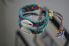 Bracelet Brésilien Cauris Turquoise