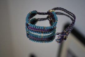 Bracelet Brésilien Double Perli Turquoise