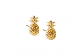 Boucles d'oreilles Ananas Dorées Or jaune