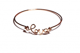 Bracelet Jonc Fin Love Doré Or Rose