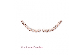 Boucles Contours d'oreilles Ligne Or Rose