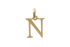 Pendentif Charm Lettre N Or Jaune